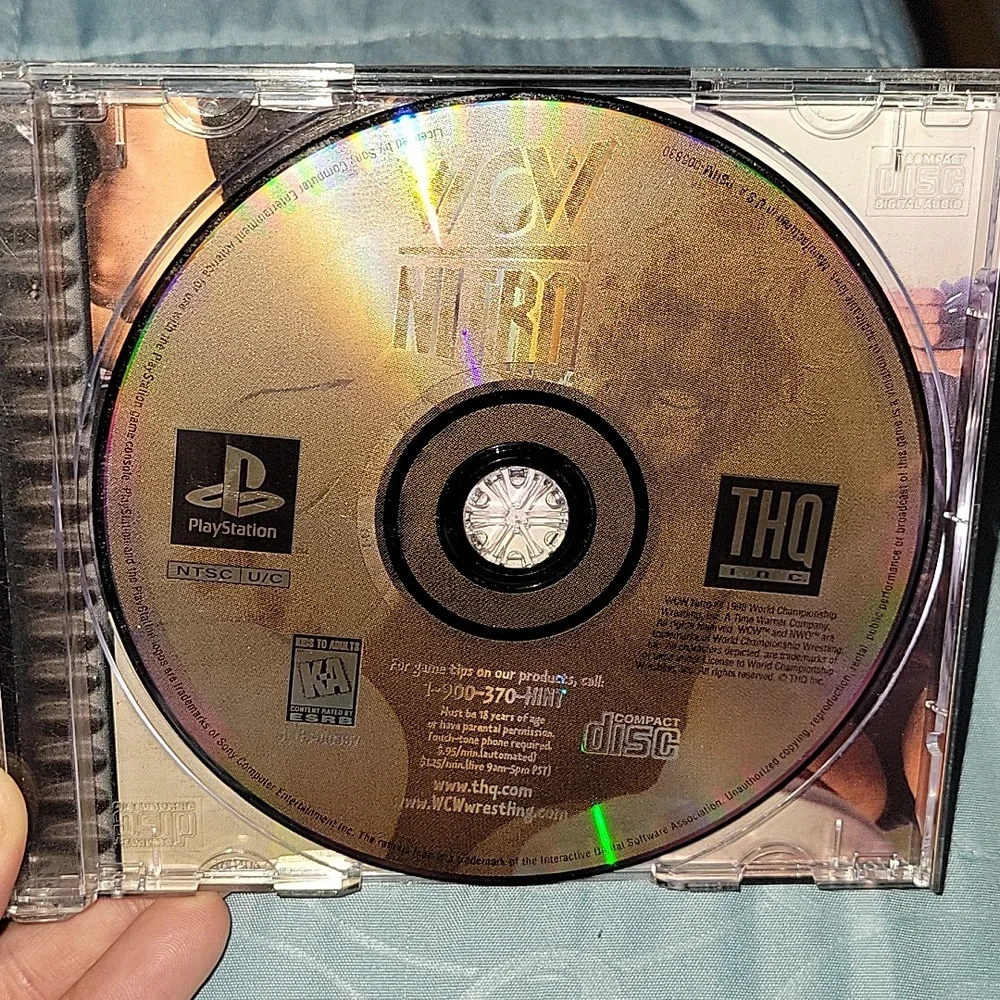 Vtg Playstation WCW Nitro Video Games Original case and Book